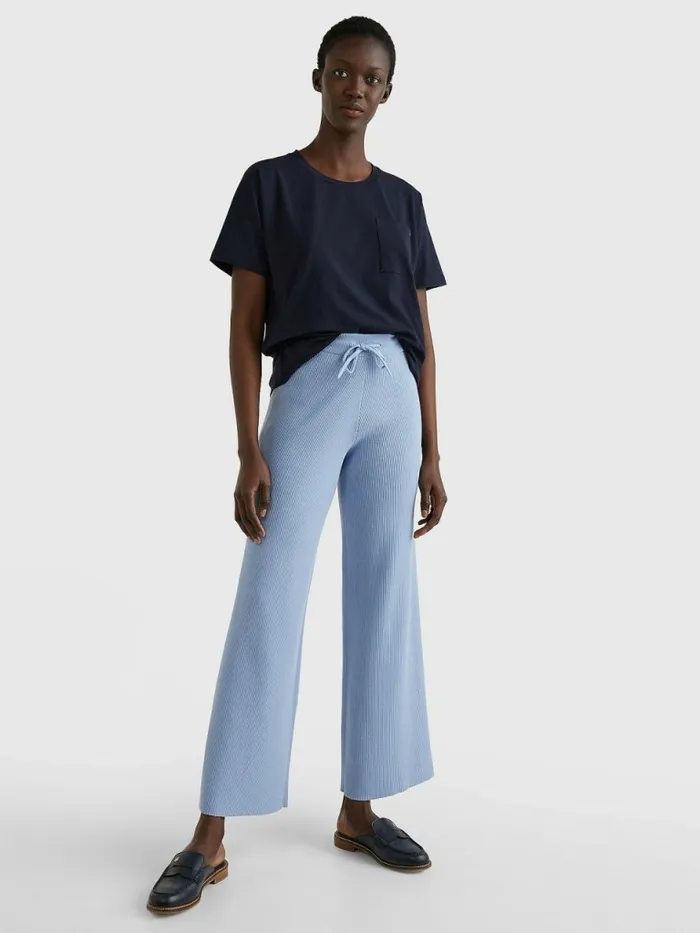 Tommy Hilfiger Relaxed Fit Round Neck TShirt Desert Sky Womens TShirts On Sale
