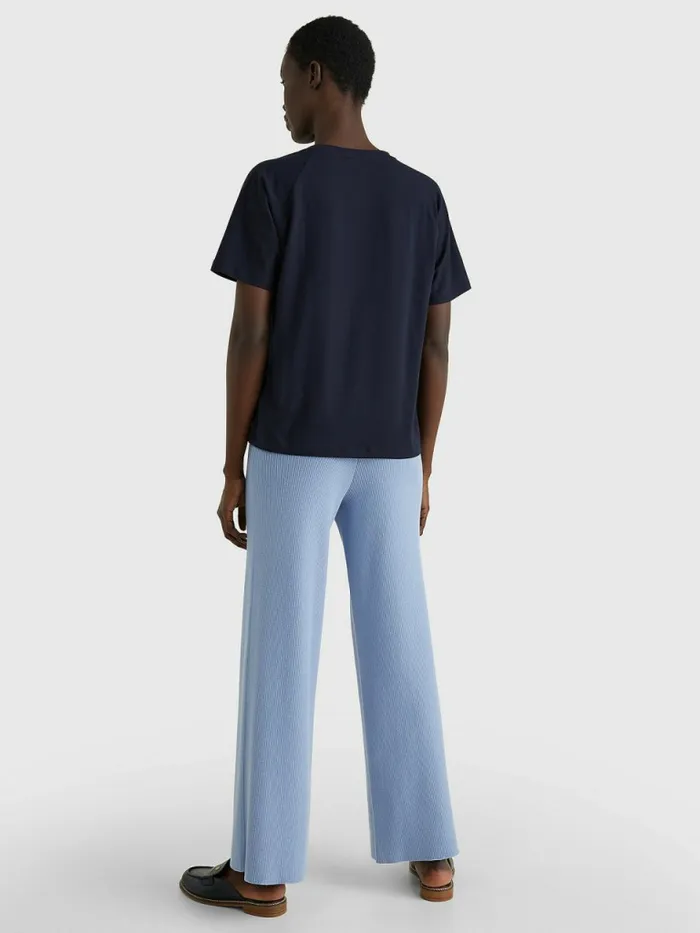 Tommy Hilfiger Relaxed Fit Round Neck TShirt Desert Sky Womens TShirts On Sale