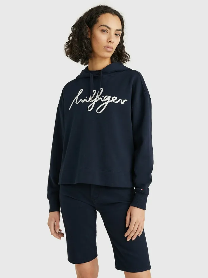 Tommy Hilfiger Relaxed Fit Script Logo Hoody Desert Sky Womens Sweatshirts and Hoodies Gift 4 You Tommy Hilfiger Relaxed Fit Script Logo Hoody Desert Sky Womens Sweatshirts and Hoodies Gift 4 You