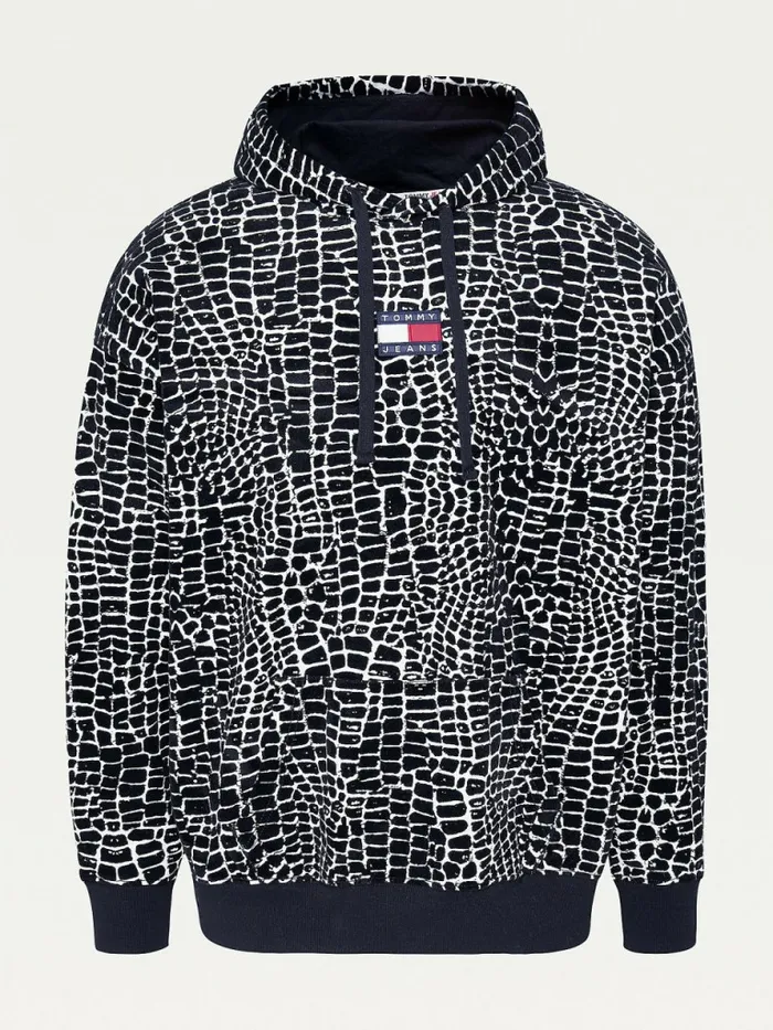 Tommy Hilfiger Reptile Print Hoody Reptile Print Mens Sweatshirts and Hoodies Near Me