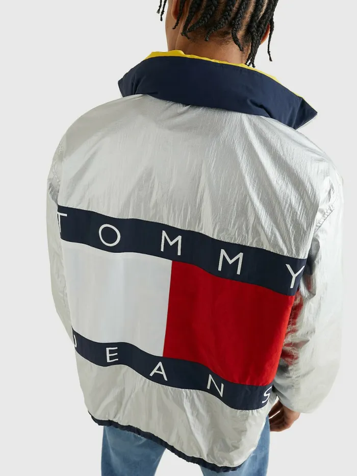 Tommy Hilfiger Reversible Chicago Windbreaker Twilight NavyMulti Mens Coats and Jackets Gift Ideas