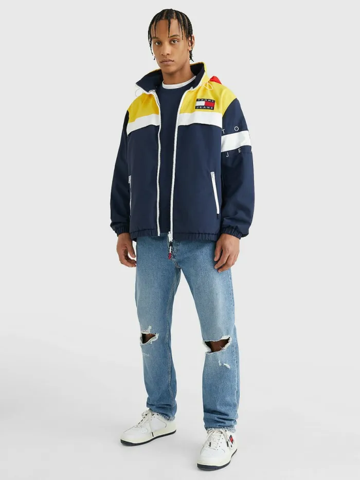 Tommy Hilfiger Reversible Chicago Windbreaker Twilight NavyMulti Mens Coats and Jackets Gift Ideas