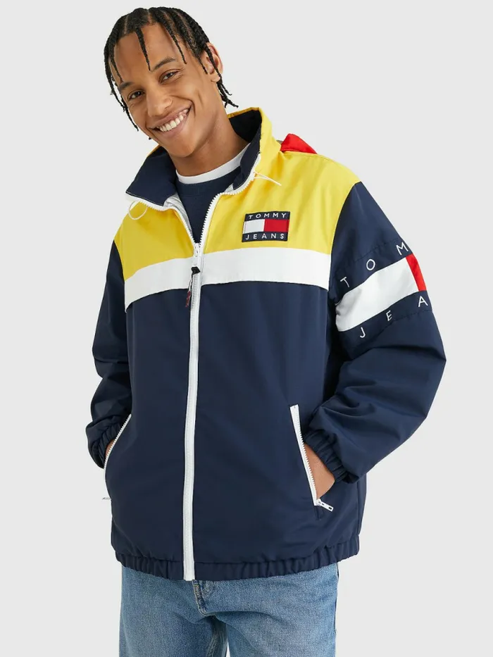 Tommy Hilfiger Reversible Chicago Windbreaker Twilight NavyMulti Mens Coats and Jackets Gift Ideas