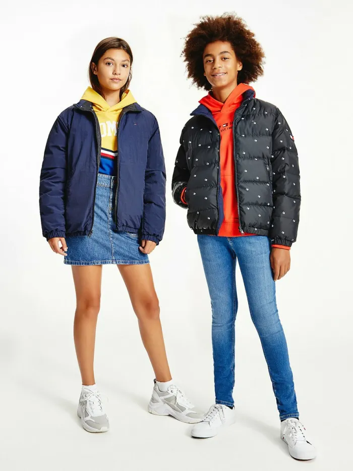 Tommy Hilfiger Reversible Down Jacket Twilight Navy Boys Coats and Jackets Fashion