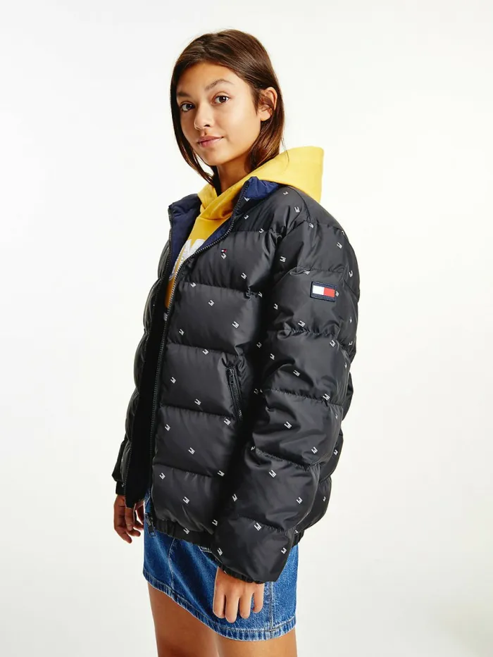 Tommy Hilfiger Reversible Down Jacket Twilight Navy Boys Coats and Jackets Fashion