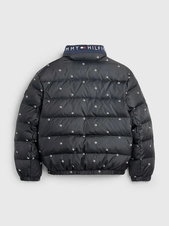 Tommy Hilfiger Reversible Down Jacket Twilight Navy Boys Coats and Jackets Fashion