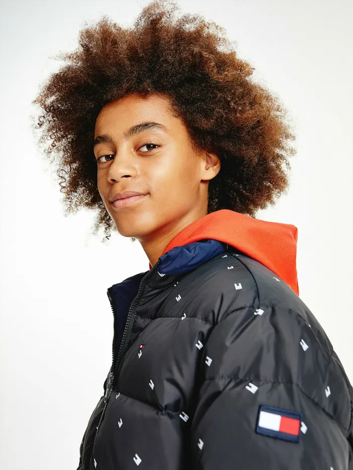 Tommy Hilfiger Reversible Down Jacket Twilight Navy Boys Coats and Jackets Fashion