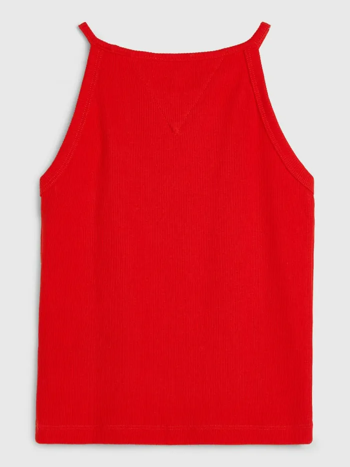 Tommy Hilfiger RibKnit Tank Top Deep Crimson Girls Tops and TShirts Gift for Friend