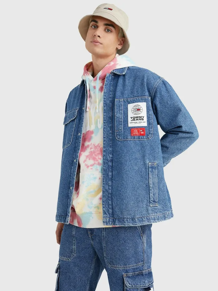 Tommy Hilfiger Rigid Denim Shirt Jacket Denim Color Mens Coats and Jackets On Sale Tommy Hilfiger Rigid Denim Shirt Jacket Denim Color Mens Coats and Jackets On Sale