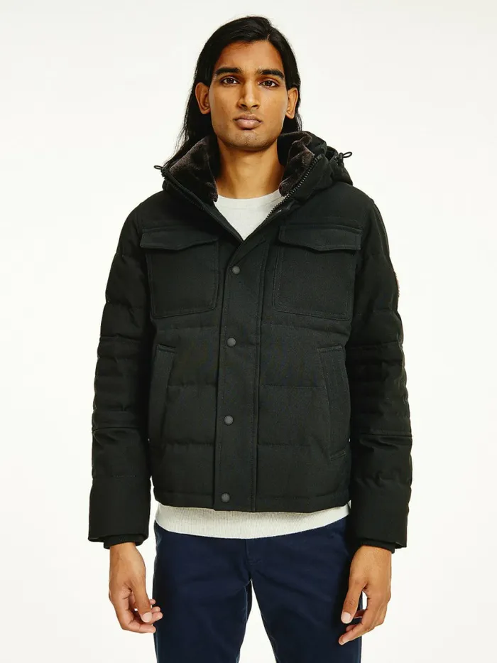 Tommy Hilfiger Rockie Filled Utility Bomber Black Mens Coats and Jackets Cheap On Sale Tommy Hilfiger Rockie Filled Utility Bomber Black Mens Coats and Jackets Cheap On Sale