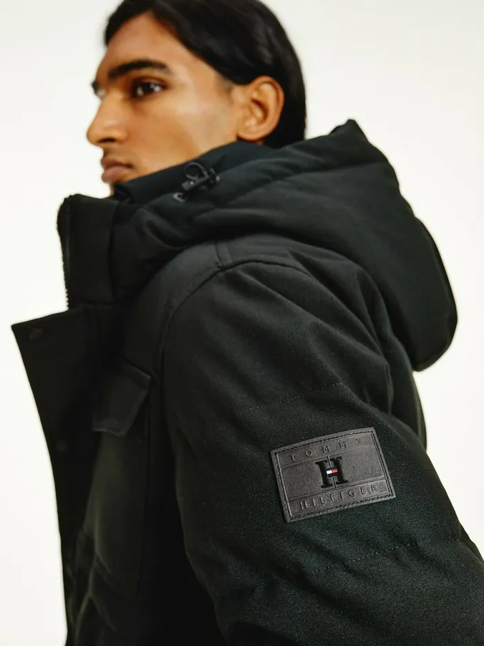 Tommy Hilfiger Rockie Filled Utility Bomber Black Mens Coats and Jackets Cheap On Sale