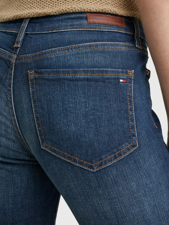 Tommy Hilfiger Rome Heritage Straight Fit Faded Jeans Absolute Blue Wash Womens Jeans Gift for Friend