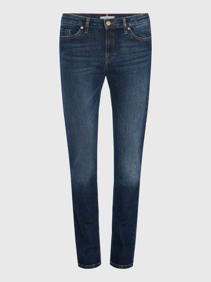 Tommy Hilfiger Rome Heritage Straight Fit Faded Jeans Absolute Blue Wash Womens Jeans Gift for Friend