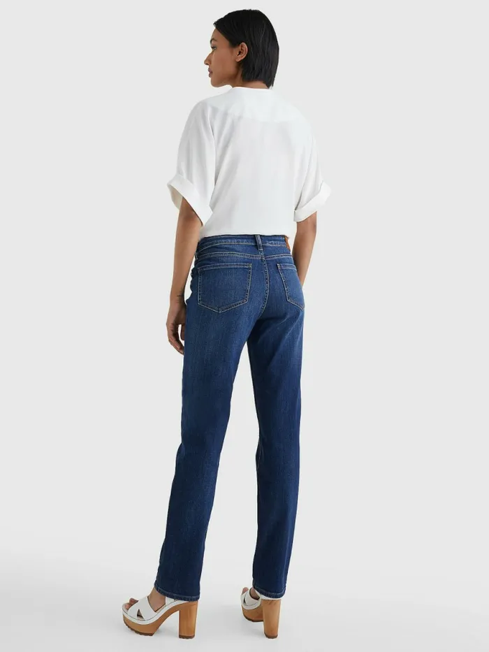 Tommy Hilfiger Rome Mid Rise Straight Faded Jeans Izza Womens Jeans Casaul