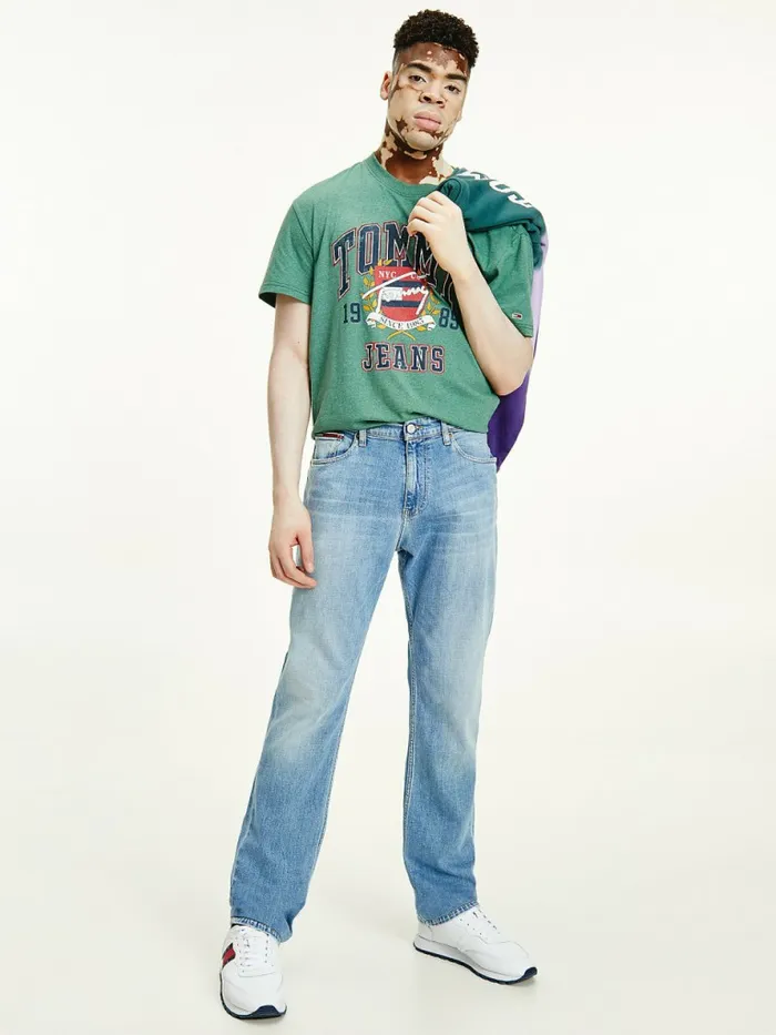 Tommy Hilfiger Ryan Straight Distressed Jeans Denim Light Mens Jeans Fashion