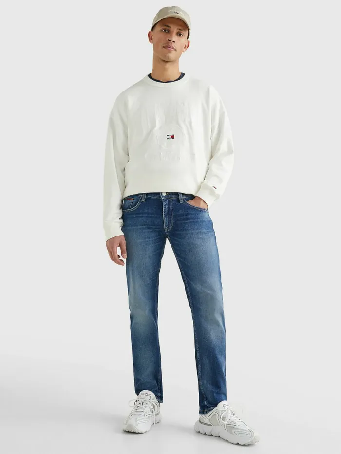 Tommy Hilfiger Ryan Straight Faded Jeans Denim Medium Mens Jeans Casaul