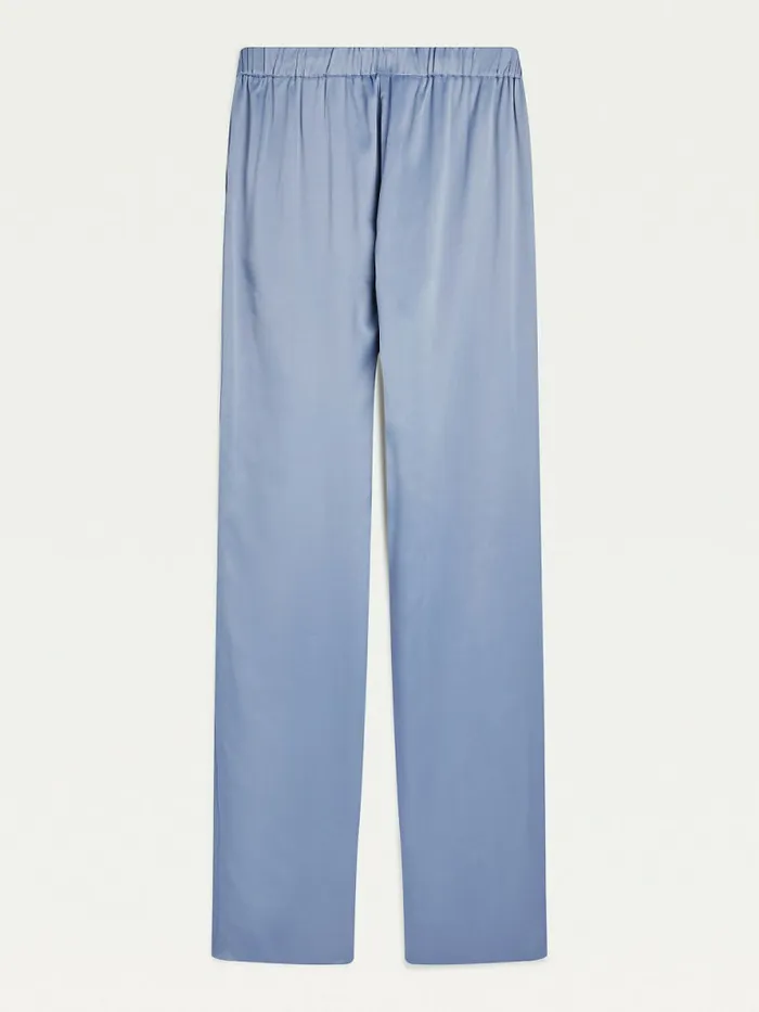 Tommy Hilfiger Satin Straight PullOn Trousers Moonstone Womens Trousers