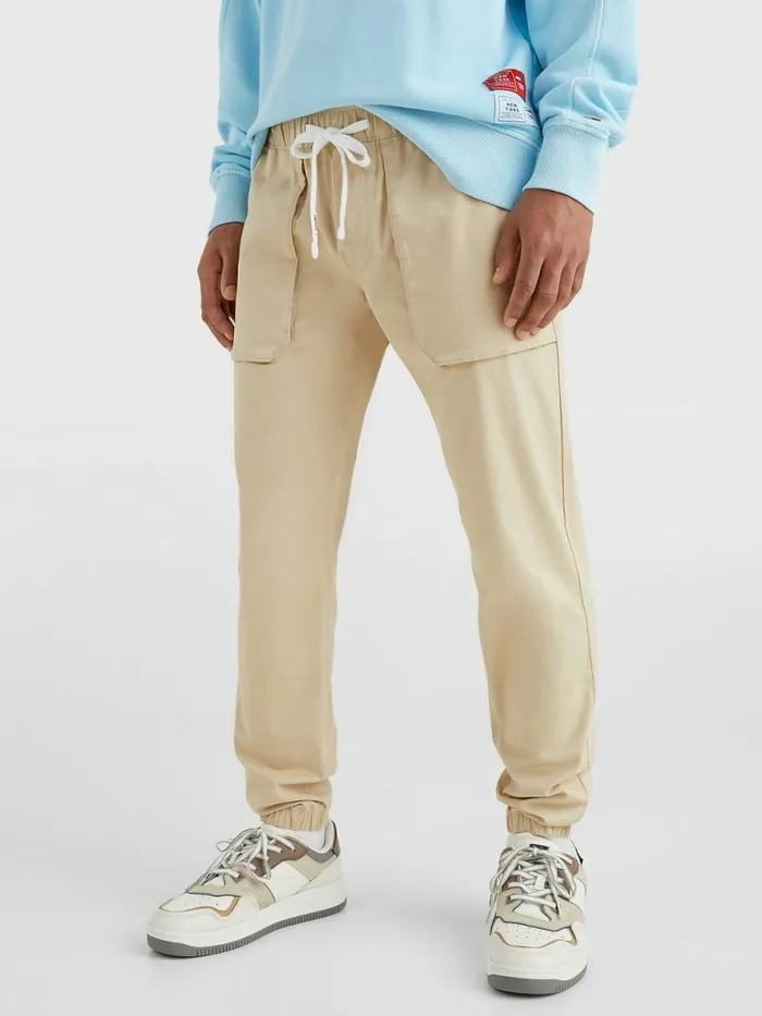 Tommy Hilfiger Scanton Elasticated Cuff Joggers Savannah Sand Mens Trousers