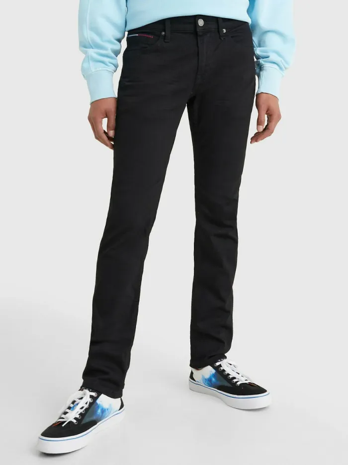 Tommy Hilfiger Scanton Slim Fit Black Jeans New Black Stretch Mens Essentials For Sale Tommy Hilfiger Scanton Slim Fit Black Jeans New Black Stretch Mens Essentials For Sale