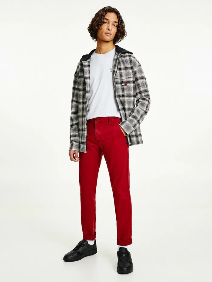 Tommy Hilfiger Scanton Slim Fit Chinos Bing Cherry Mens Trousers