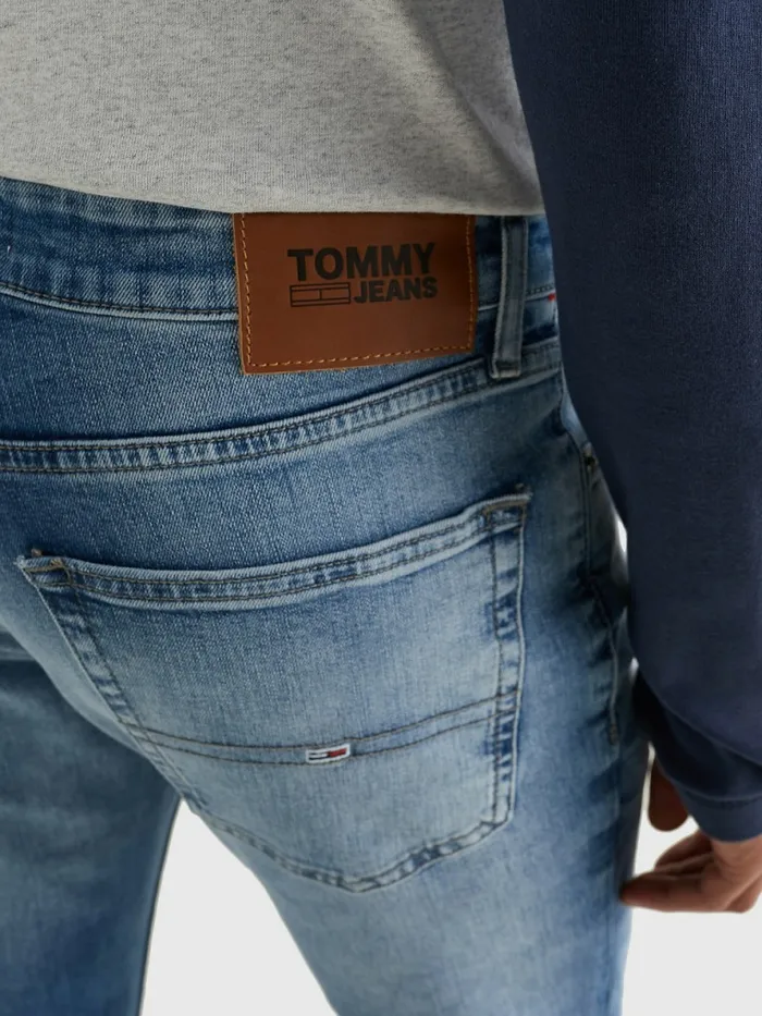 Tommy Hilfiger Scanton Slim Fit Light Faded Jeans Wilson Light Blue Stretch Mens Essentials Fashion