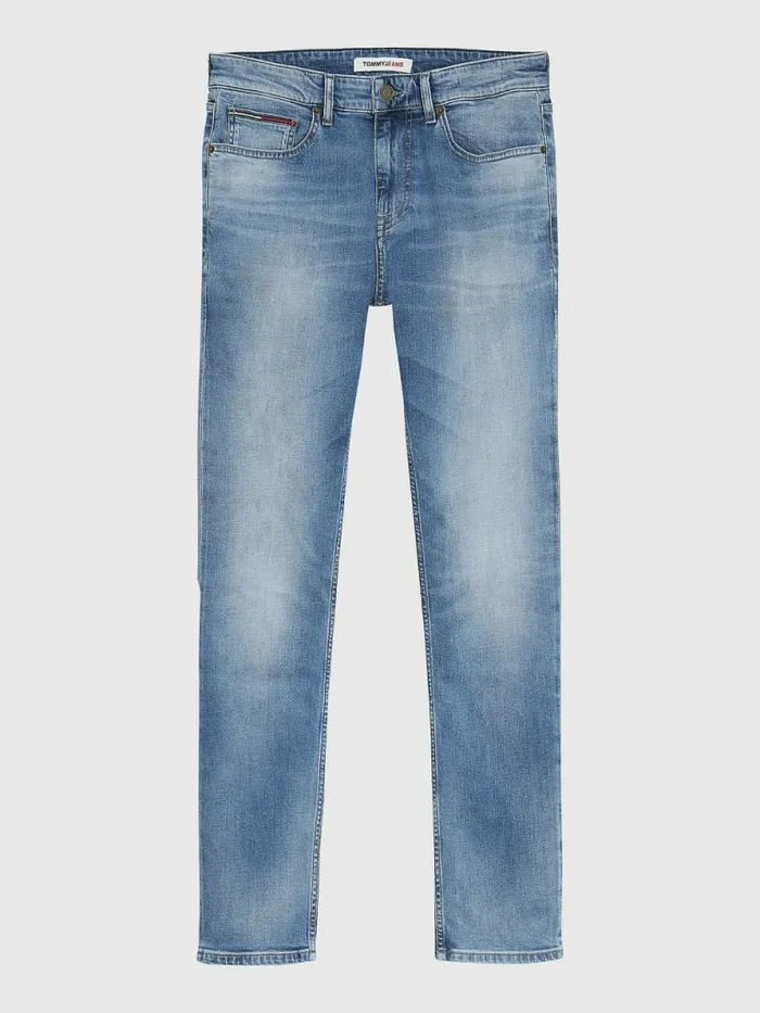 Tommy Hilfiger Scanton Slim Fit Light Faded Jeans Wilson Light Blue Stretch Mens Essentials Fashion