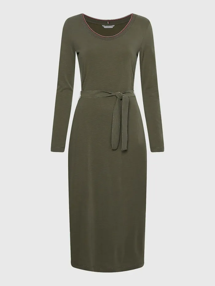 Tommy Hilfiger Scoop Neck Midi Dress Army Green Womens Dresses and Jumpsuits Fashion Tommy Hilfiger Scoop Neck Midi Dress Army Green Womens Dresses and Jumpsuits Fashion