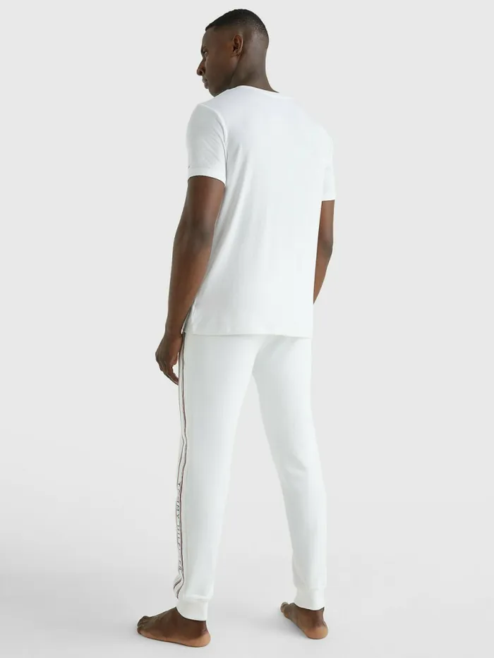 Tommy Hilfiger Seacell Logo Crew Neck TShirt White Mens TShirts Popular