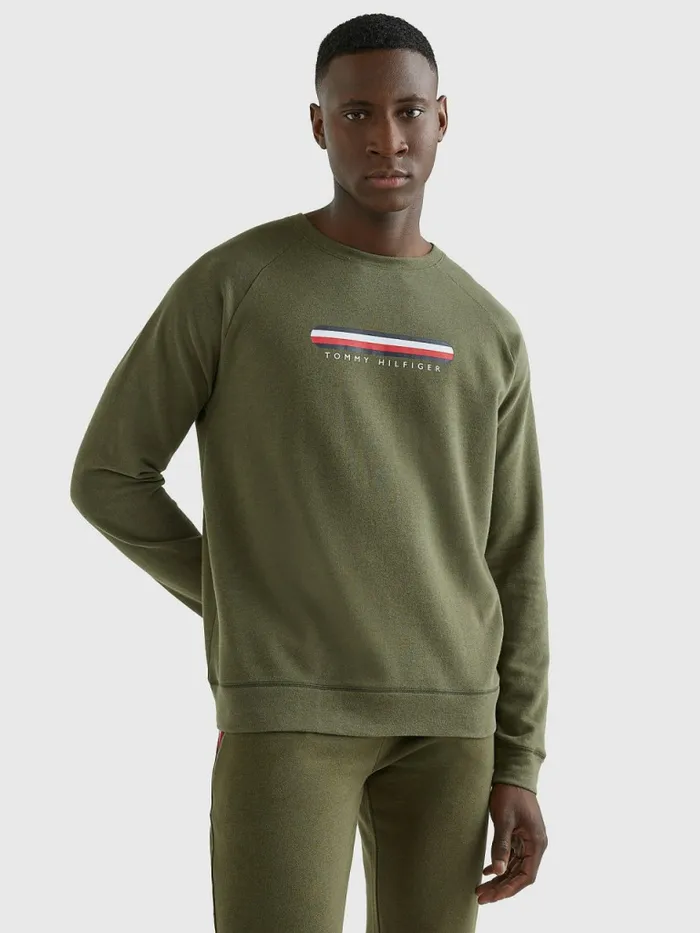 Tommy Hilfiger Seacell Logo Track Sweatshirt Army Green Mens Sweatshirts and Hoodies Sale Tommy Hilfiger Seacell Logo Track Sweatshirt Army Green Mens Sweatshirts and Hoodies Sale