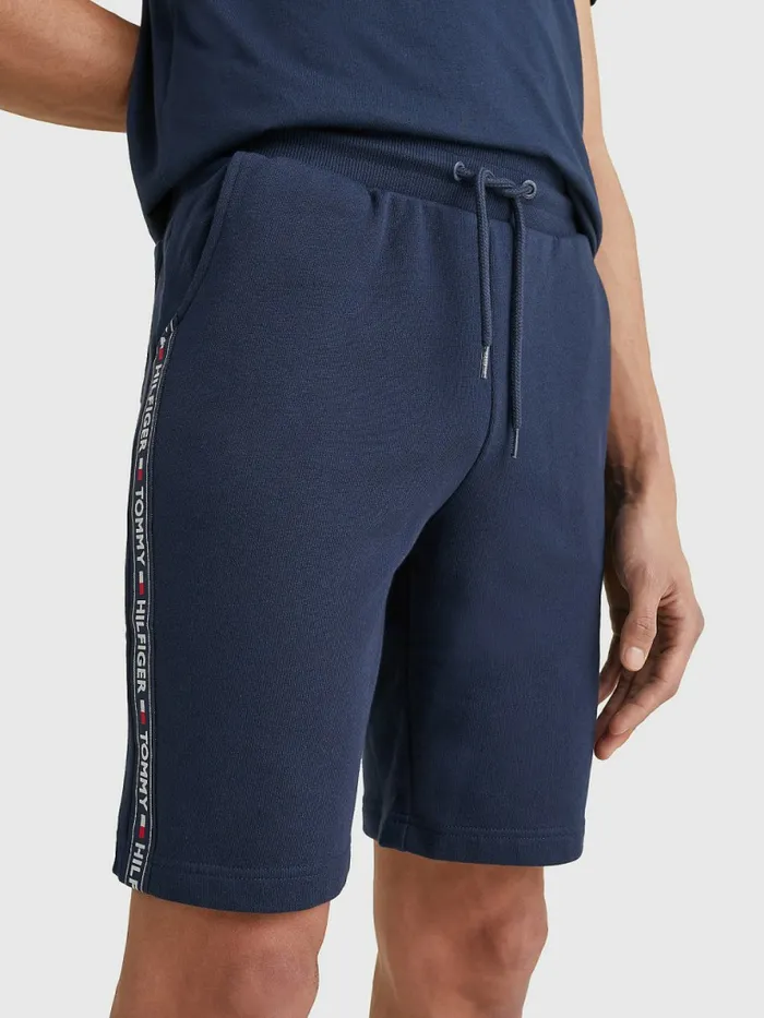 Tommy Hilfiger Side Logo Drawstring Shorts Navy Blazer Mens Loungewear and Nightwear Sale Tommy Hilfiger Side Logo Drawstring Shorts Navy Blazer Mens Loungewear and Nightwear Sale