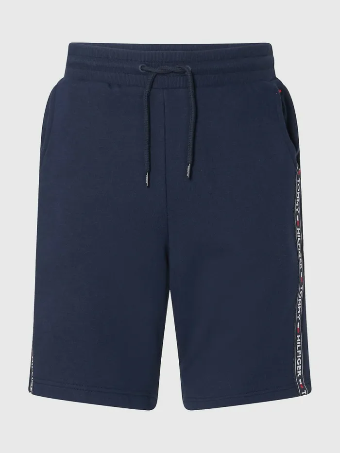 Tommy Hilfiger Side Logo Drawstring Shorts Navy Blazer Mens Loungewear and Nightwear Sale
