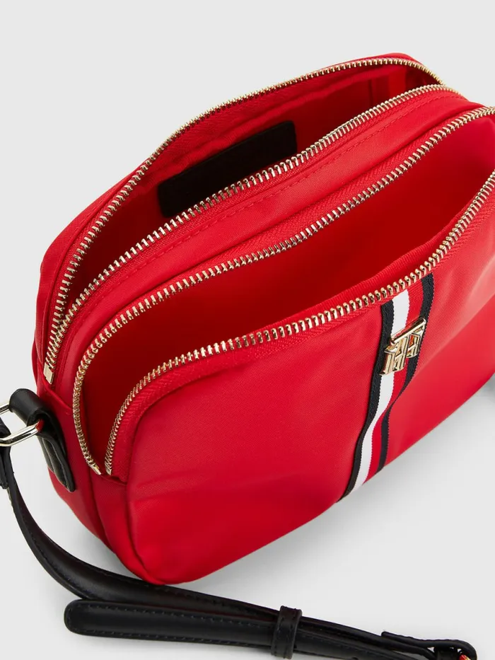 Tommy Hilfiger Signature Crossover Bag Red Corporate Womens Bags Near Me