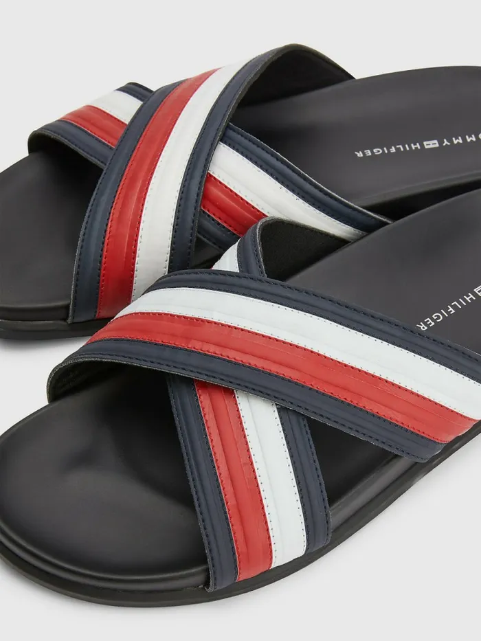 Tommy Hilfiger Signature Crossover Strap Sandals Rwb Mens Trainers Gift 4 You