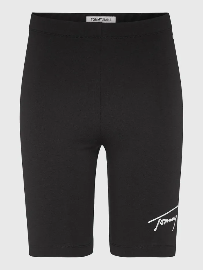 Tommy Hilfiger Signature Cycling Shorts Black Womens Shorts Gift for Friend