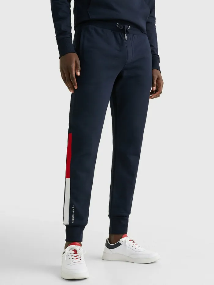 Tommy Hilfiger Signature Detail Joggers Desert Sky Mens Trousers