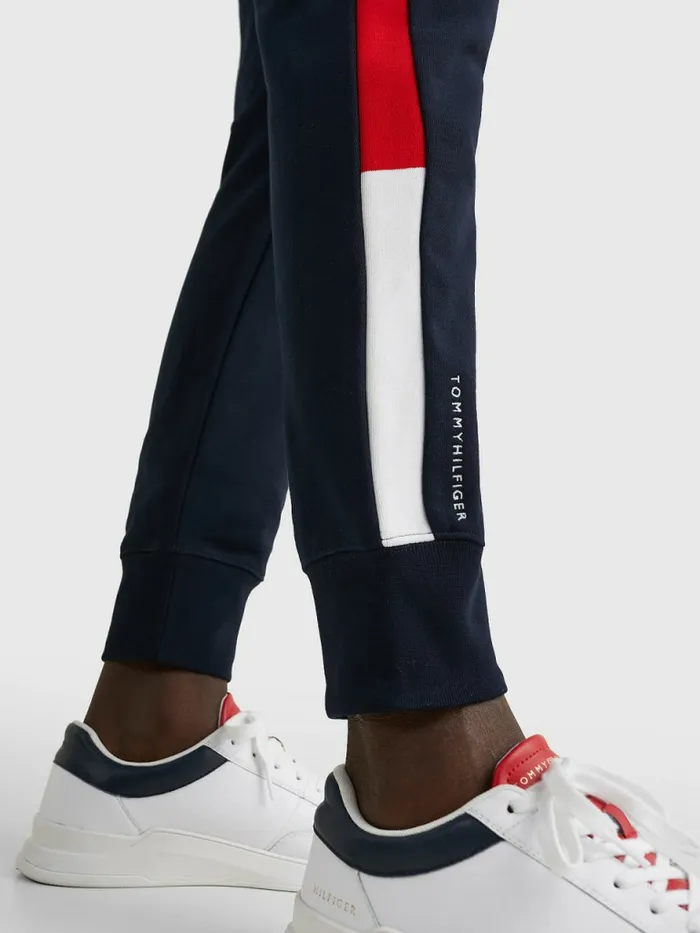 Tommy Hilfiger Signature Detail Joggers Desert Sky Mens Trousers
