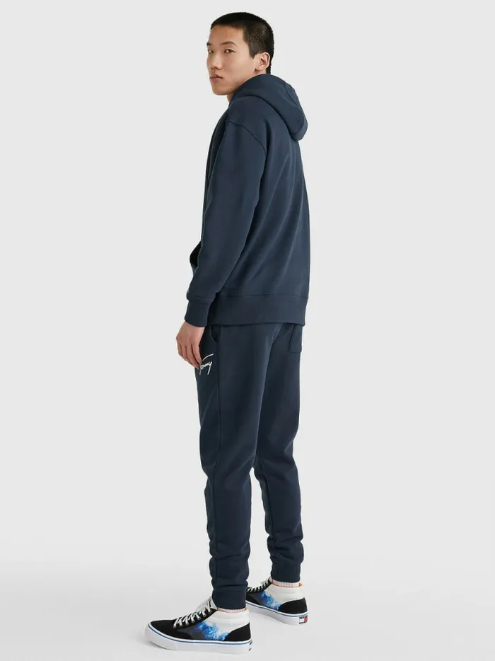 Tommy Hilfiger Signature Logo Relaxed Fit Hoody Twilight Navy Mens Sweatshirts and Hoodies Casaul