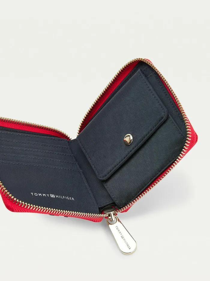 Tommy Hilfiger Signature Medium Zip Around Wallet Red Corporate Womens Wallets and Keyrings Gift 4 You