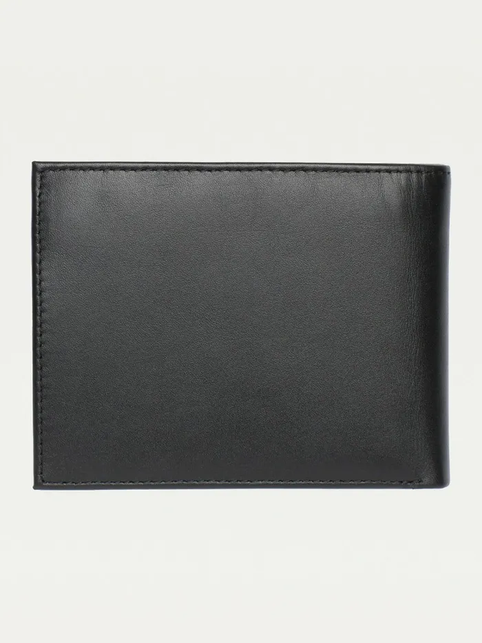 Tommy Hilfiger Signature Stripe Trifold Wallet Black Mens Wallets and Card Holders Fashion