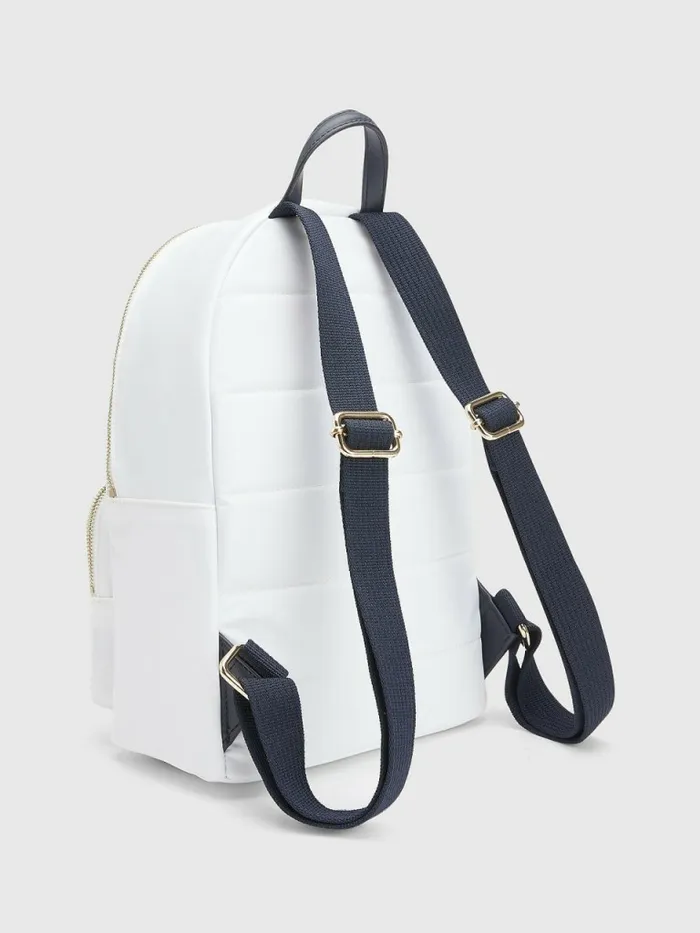 Tommy Hilfiger Signature Tape Backpack White Corporate Womens Bags For Sale