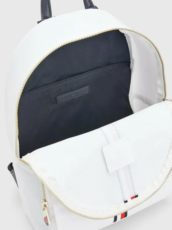 Tommy Hilfiger Signature Tape Backpack White Corporate Womens Bags For Sale