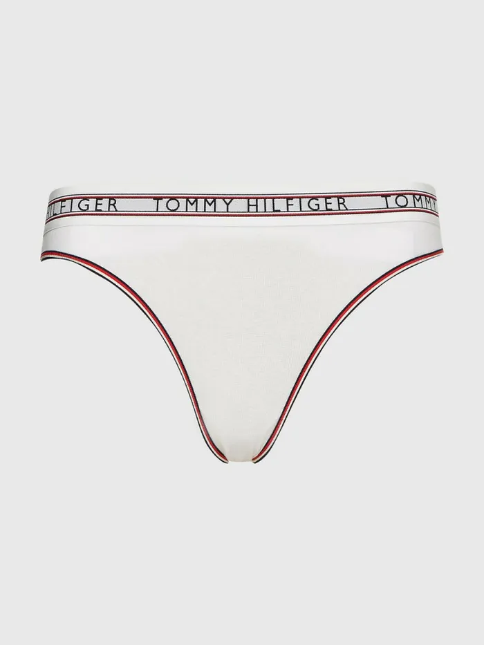 Tommy Hilfiger Signature Tape Briefs White Womens Lingerie