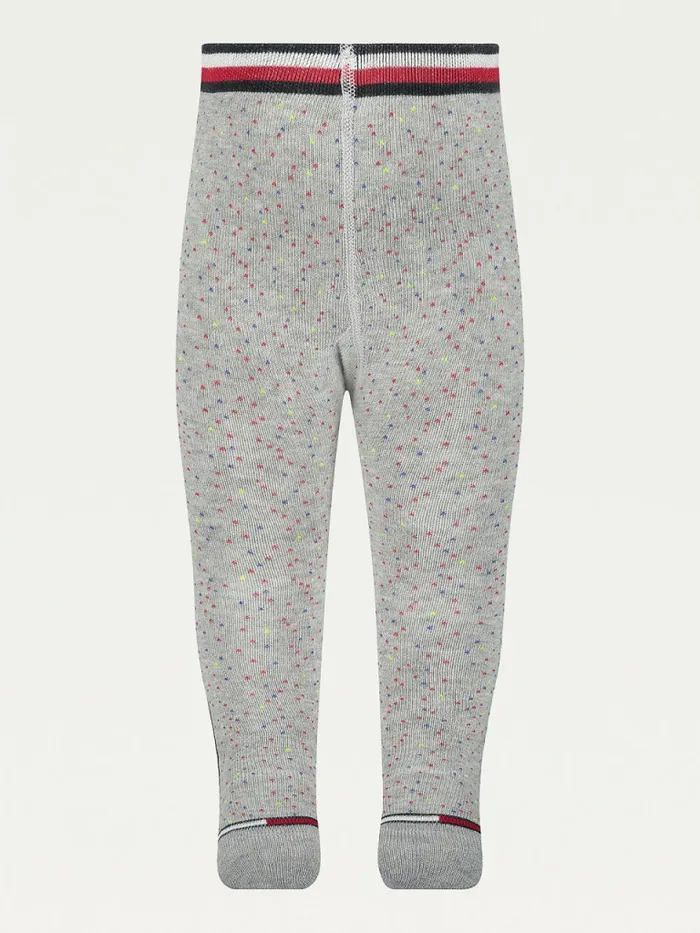 Tommy Hilfiger Signature Waist Stripe Tights Light Grey Melange Girls Underwear and Socks Casaul Tommy Hilfiger Signature Waist Stripe Tights Light Grey Melange Girls Underwear and Socks Casaul