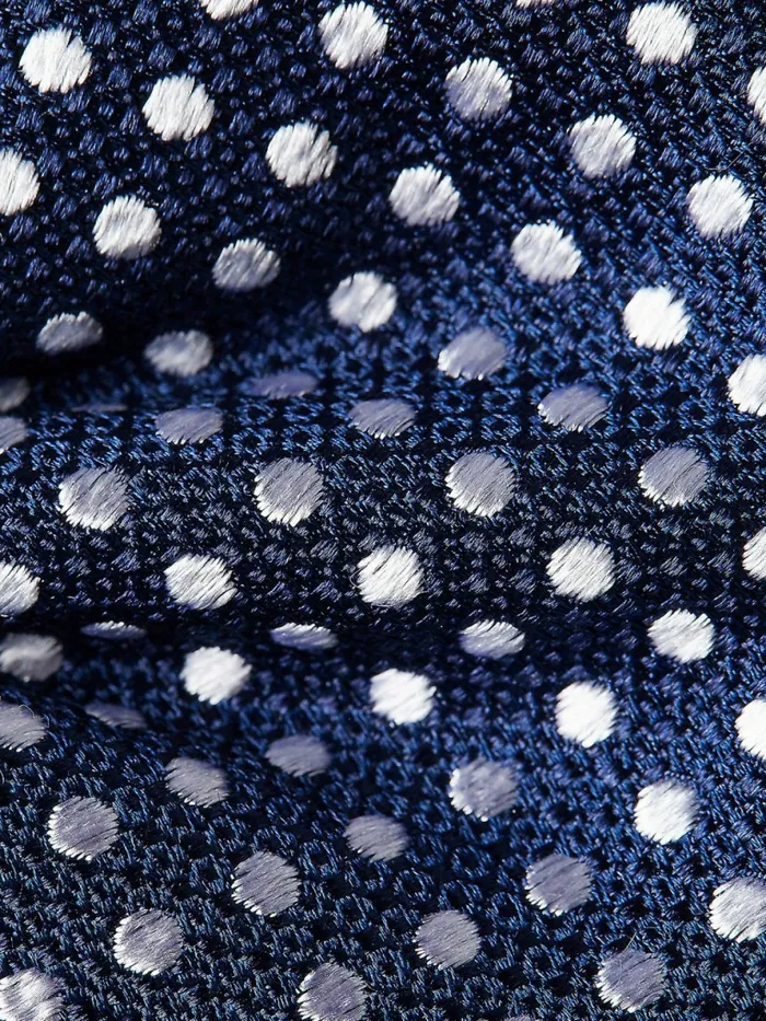 Tommy Hilfiger Silk Jacquard Dot Design Bow Tie NavyWhite Mens Ties and Pocket Squares