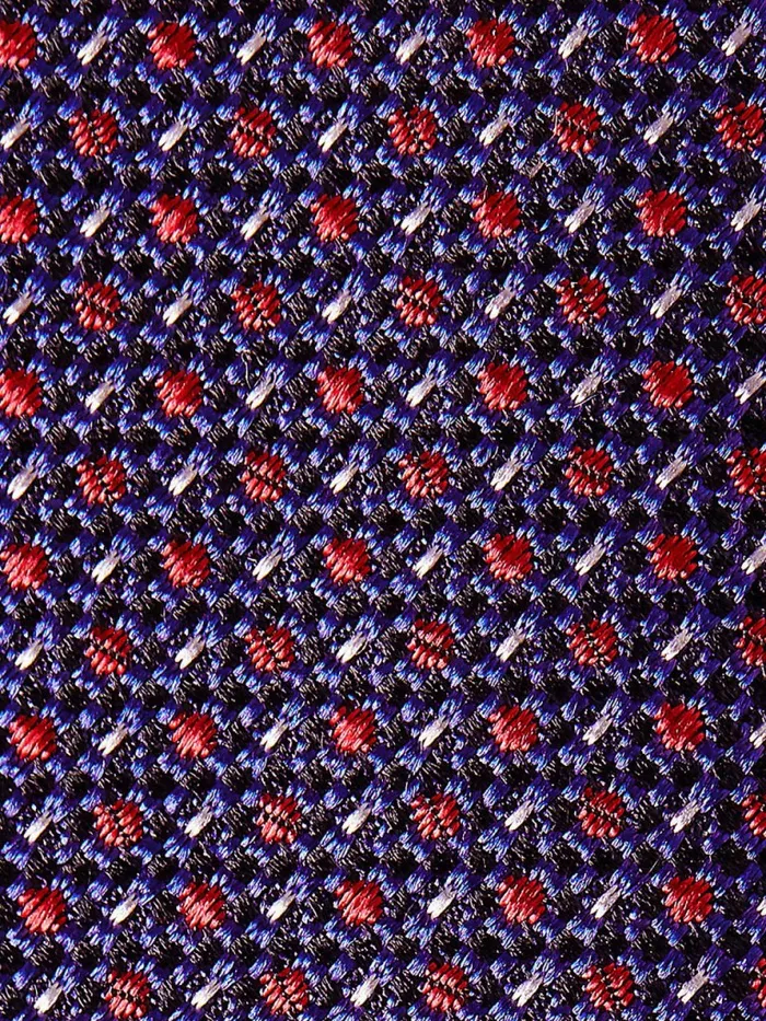 Tommy Hilfiger Silk Jacquard Micro Dot Tie NavyRedWhite Mens Ties and Pocket Squares