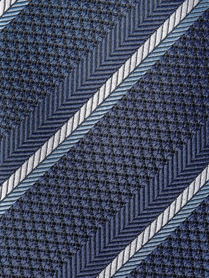 Tommy Hilfiger Silk Stripe Tie NavyLight BlueWhite Mens Ties and Pocket Squares