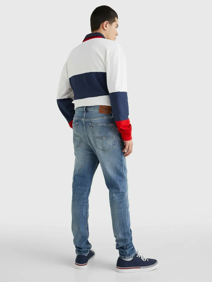 Tommy Hilfiger Simon Skinny Faded Jeans Denim Medium Mens Jeans Popular