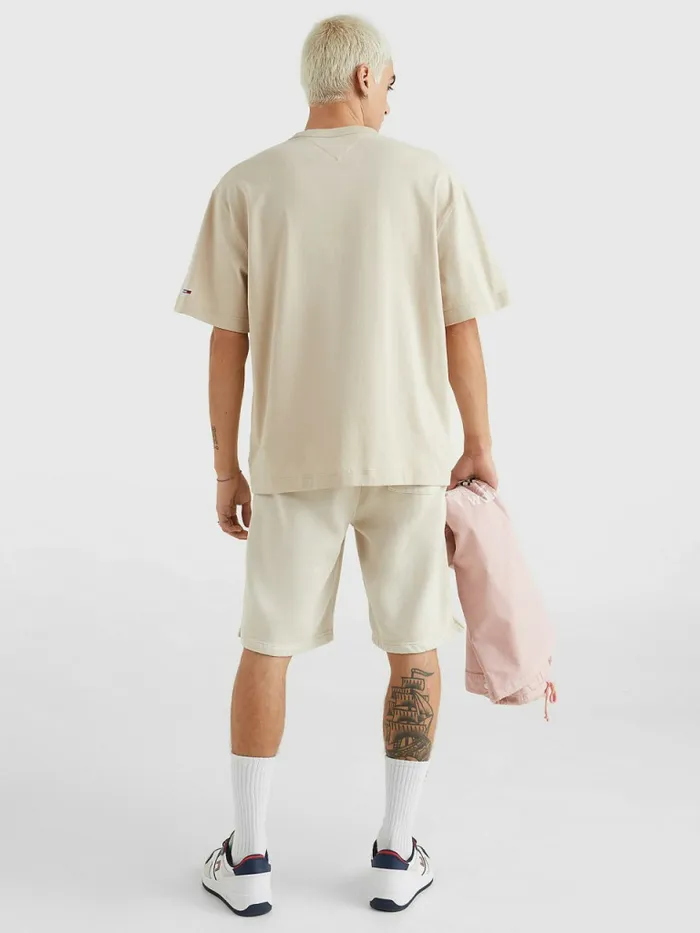Tommy Hilfiger Skate Fit Logo TShirt Savannah Sand Mens TShirts Online