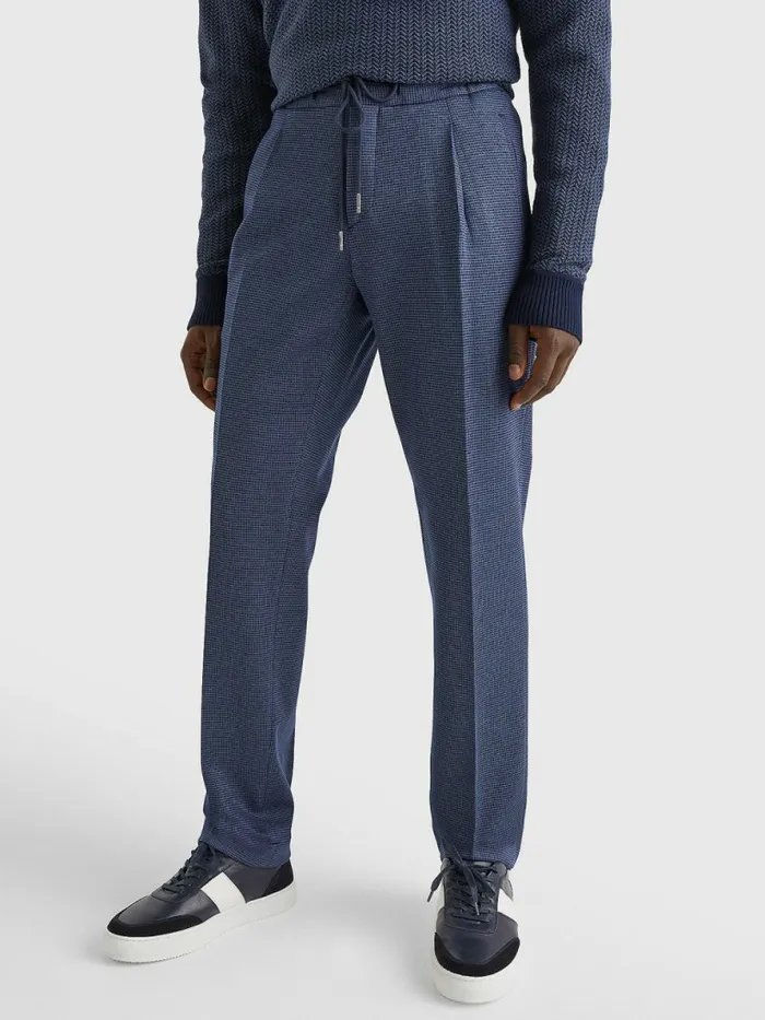 Tommy Hilfiger Slim Fit Drawstring Trousers Blue Mens Trousers