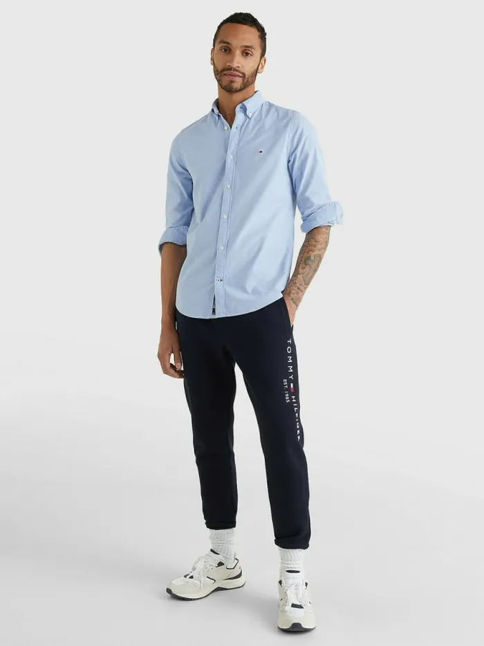 Tommy Hilfiger Slim Fit Oxford Shirt Shirt Blue Mens Shirts Popular